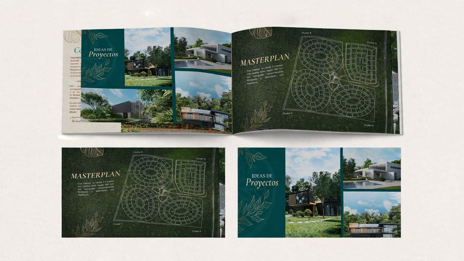 Páginas interiores del brochure de Gaia Hábitat